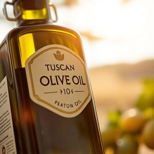 A bottle of Extra Virgin Olive Oil from Tuscany