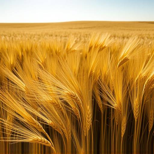 A field of wheat in Puglia, Italy