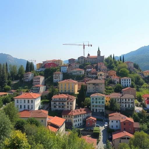 A hill town in Molise, Italy