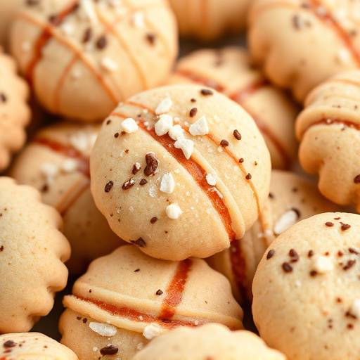 Assortment of Amaretti cookies of different sizes and shapes