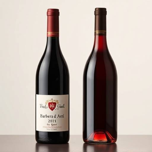 Bottle of Barbera d'Asti red wine