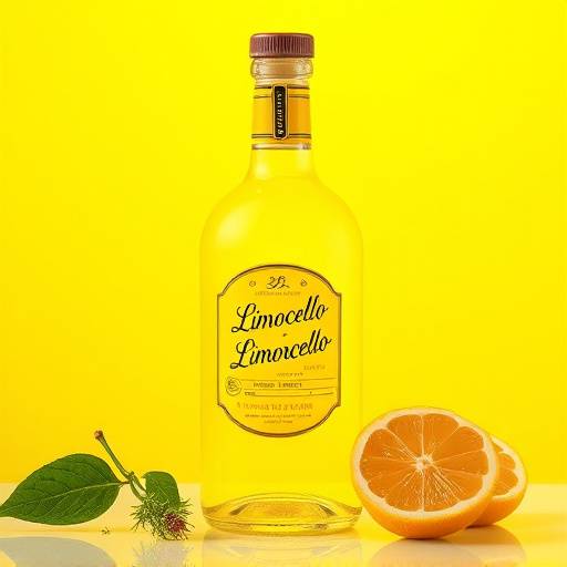 Bottle of Limoncello liqueur