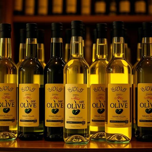 Bottles of Italian olive oil