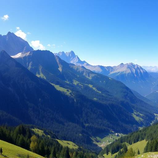 The mountain landscape in Trentino-Alto Adige, Italy